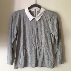 Shirt with collar attached